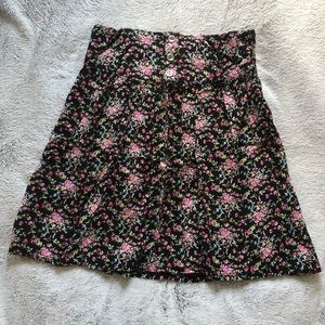 Black Flower Skirt
